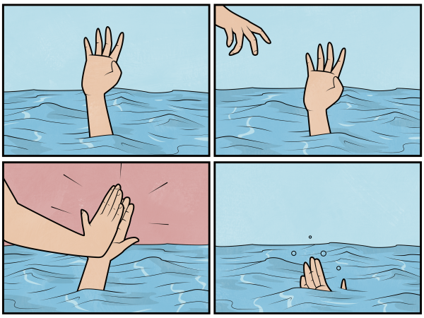 Drowning High Five